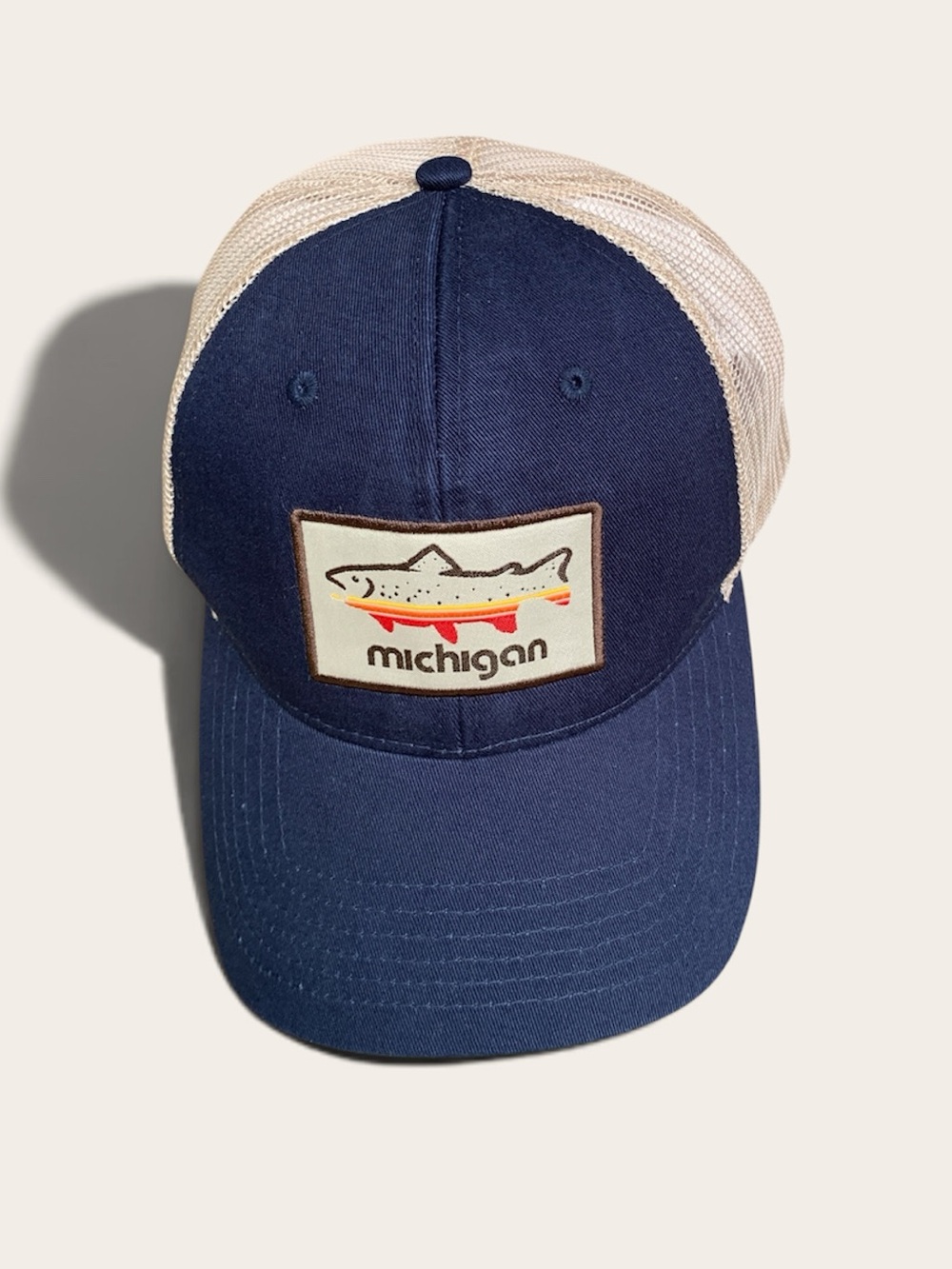 Fish Michigan Trout Patch Hat